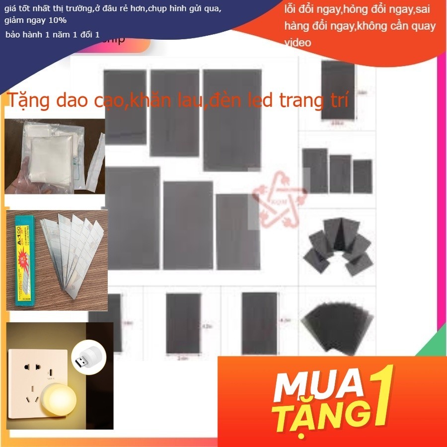 Types of Screens That Are Cracked, Rough, or Peeling - Replace the Polarized Film! Combo of 3 Sheets (15Cmx20Cm). Giá 149,000 Đồng*Miễn phí vận chuyển