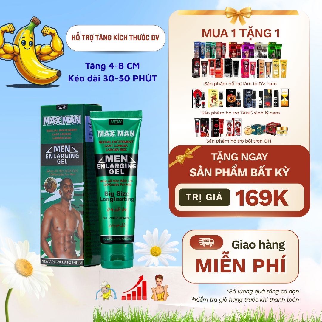 MAXMAN chính hãng – Tăng cường sinh lý nam - tăng kích thước cho cậu bé - Cảm xúc thăng hoa (Che tên khi giao hàng)