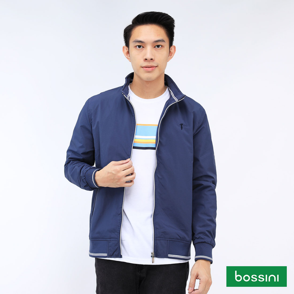 Buy Bossini Men Black Solid Biker Jacket - Jackets for Men 6810203 | Myntra