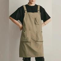 SHIKICK A with Pockets Work Apron Anti-fouling Waterproof Japanese Apron Fashion Oil-proof Kitchen Apron Unisex
