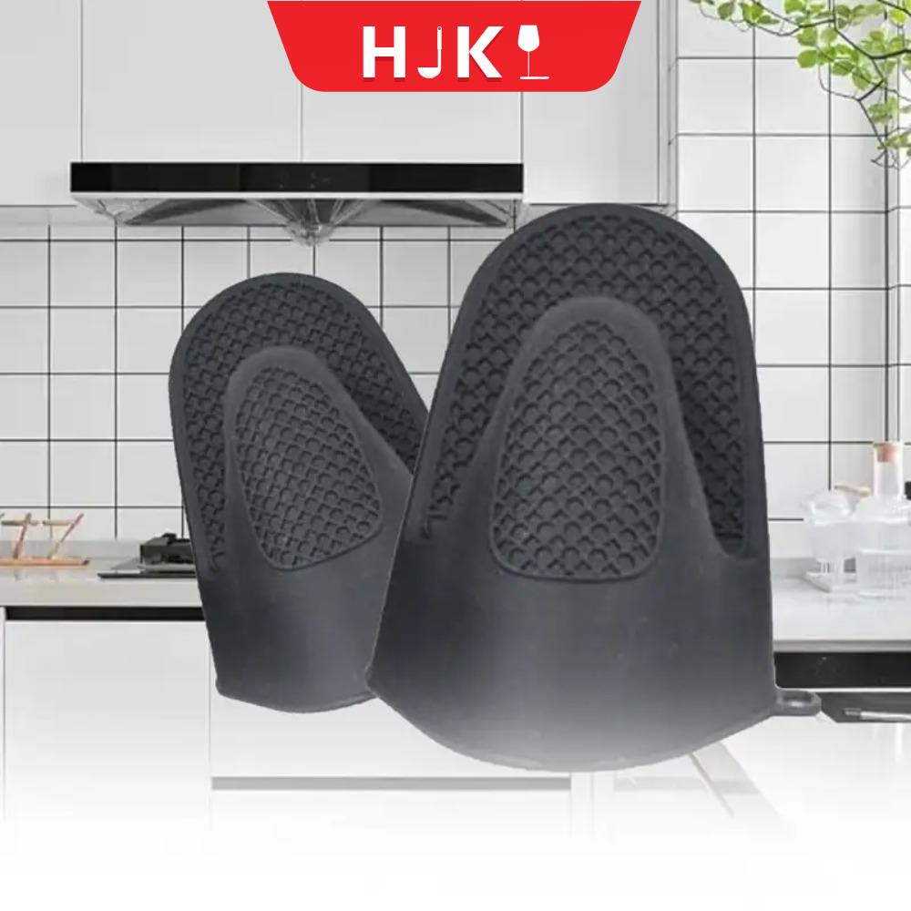 HJKL Chống bỏng Găng tay lò nướng silicon Chống trượt Chịu nhiệt độ cao Găng tay lò nướng Hộ gia đình Dày Kẹp tay Lò vi sóng