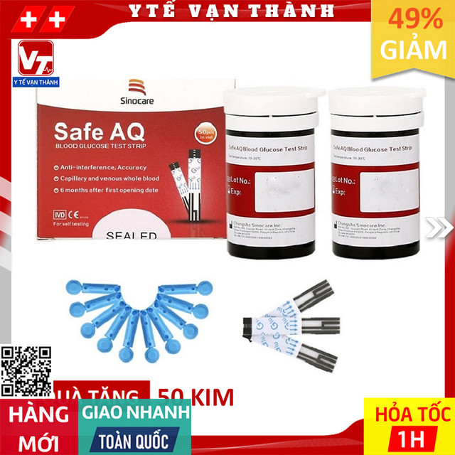 ✅ que thử đường huyết sinocare safe aq -vt0345 - y tế vạn thành