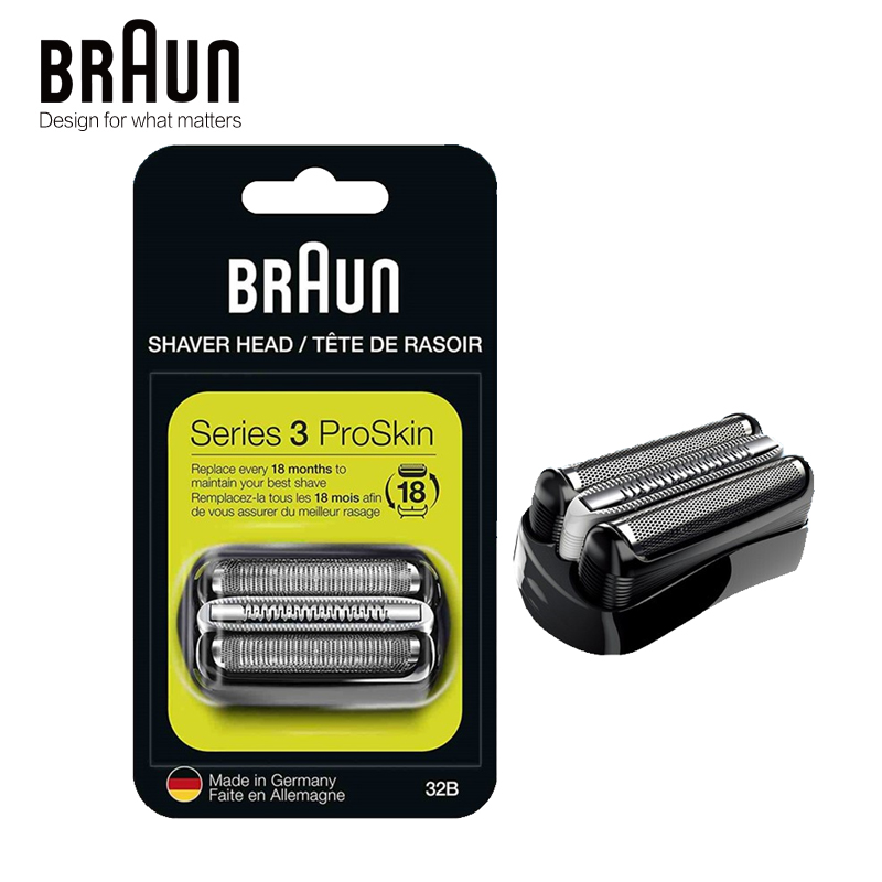 Braun 32b electric shaver razor blade series 3 replacement cassette head foil cutter for shaver 3000s 3010s 3040s 3050cc 3070cc