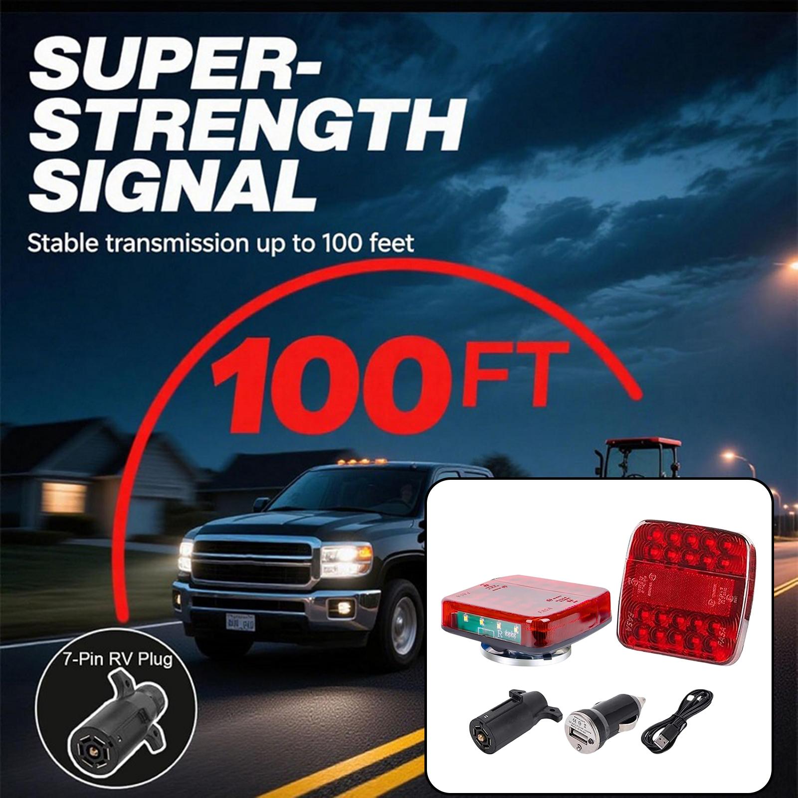 Miracle Shining Trailer Lights Upgraded Wireless IP65 Waterproof Tail Lamp Tow Lights Set for SUV Camper Towing Truck Easy Installation ราคา 12,626 บาท*ส่งฟรี