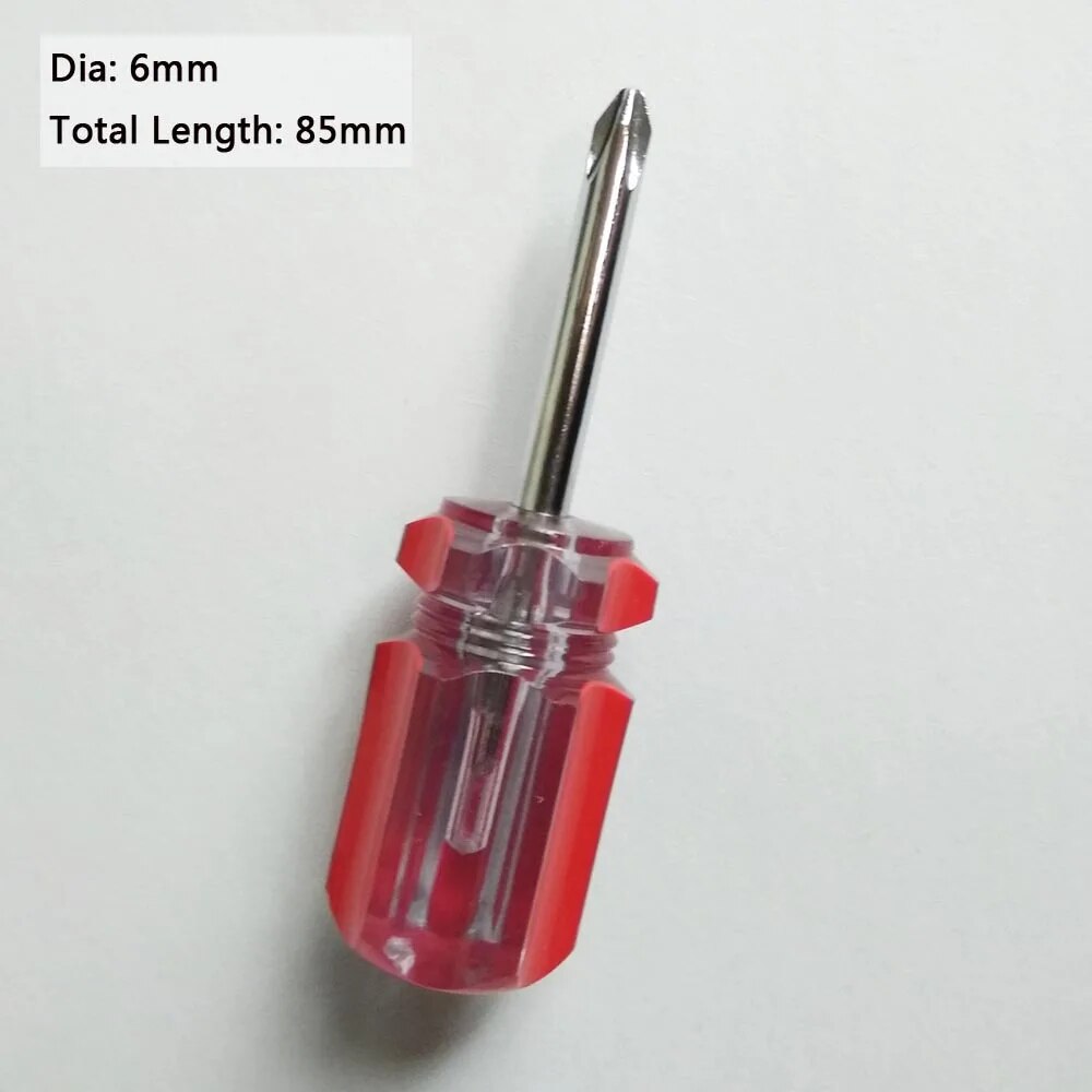 Hỗ trợ cá tuyết 6mm Tuốc nơ vít Phillips Mini Đầu chữ thập trục vít điều khiển dụng cụ cầm tay tua vít sửa chữa công cụ ngắn xử lý tuốc nơ vít