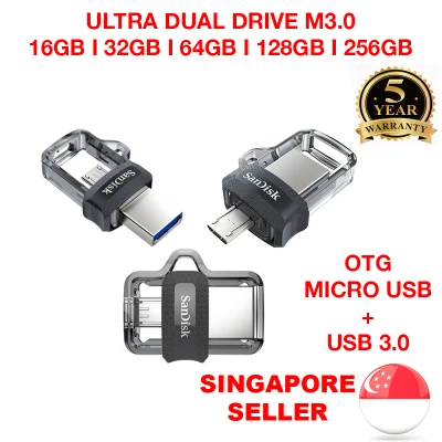 SanDisk Ultra Dual Drive m3.0 16GB I 32GB I 64GB I 128GB I 256GB OTG USB Flash Drive for Android Phone &PC