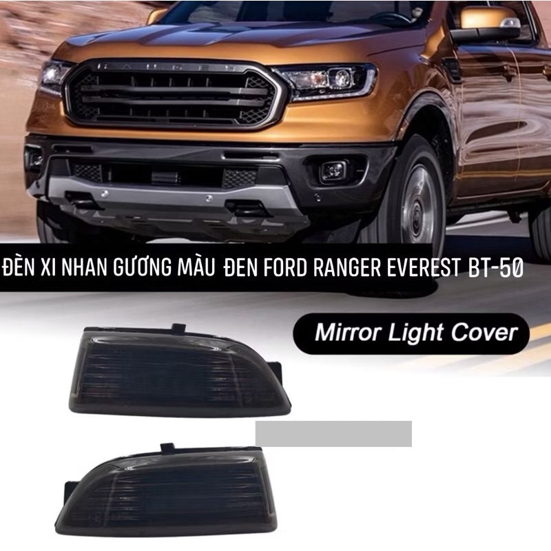 đèn xi nhan gương chiếu hậu xe FORD RANGER, EVEREST, MAZDA BT-50 màu đen