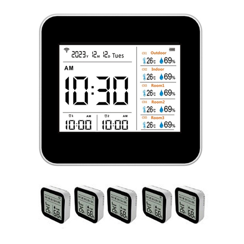 【Joyfeel gaming】13 in 1 Tuya WIFI Intelligent Thermometer Hygrometer Indoor Accurate Temperature Humidity Gauge Monitor Harga  275 Ringgit*Penghantaran Percuma