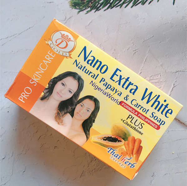 ☃Plain Cleansing Face Soap Nano Extra White Natural Papaya  Carrot Soapღ