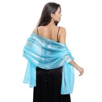 AMBOAE Pure Color Scarf Satin Bridal Evening Dresses Shawl Fashion Long Lady Cape Wraps Women