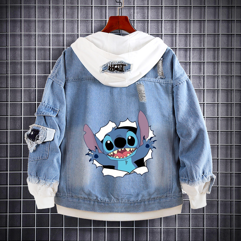 Btsyg cửa hàng "Anime Lilo và Stitch denim áo nỉ có mũ-malaysian thực hiện"