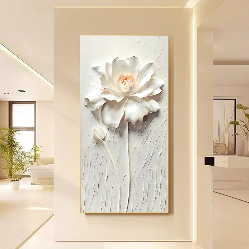 Hiasan Dinding Kanvas 30*60CM | Poster Seni Bunga Abstrak Modern untuk Kamar Tidur