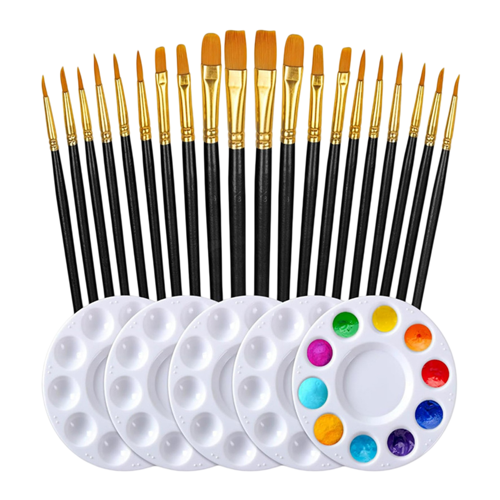 microgood Face Paint Brush Set for Kids Adults Nylon Hair Watercolor Acrylic Oil Painting Brushes Body Canvas Art Supplies Kit Durable Artist Tools for Creative Face Body Art