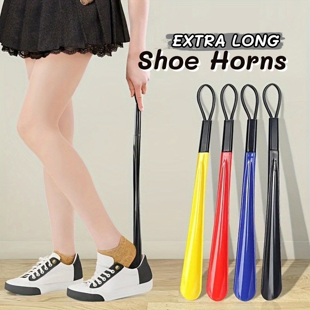 Long Shoe Horn For Seniors 19.7 Inch Long Handle Wooden Shoe Horn