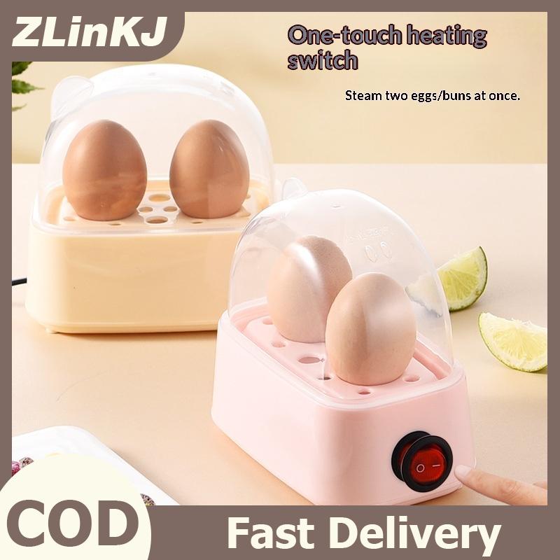 ZLinKJ Nồi hơi trứng điện nồi nấu tự động nồi hơi trứng nhanh máy ăn sáng đa chức năng nồi trứng 2 trứng hấp thực phẩm cầm tay