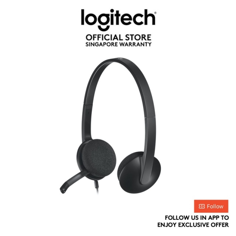 Logitech H340 USB Headset with Noise-Cancelling Mic (Ready Stock) Singapore