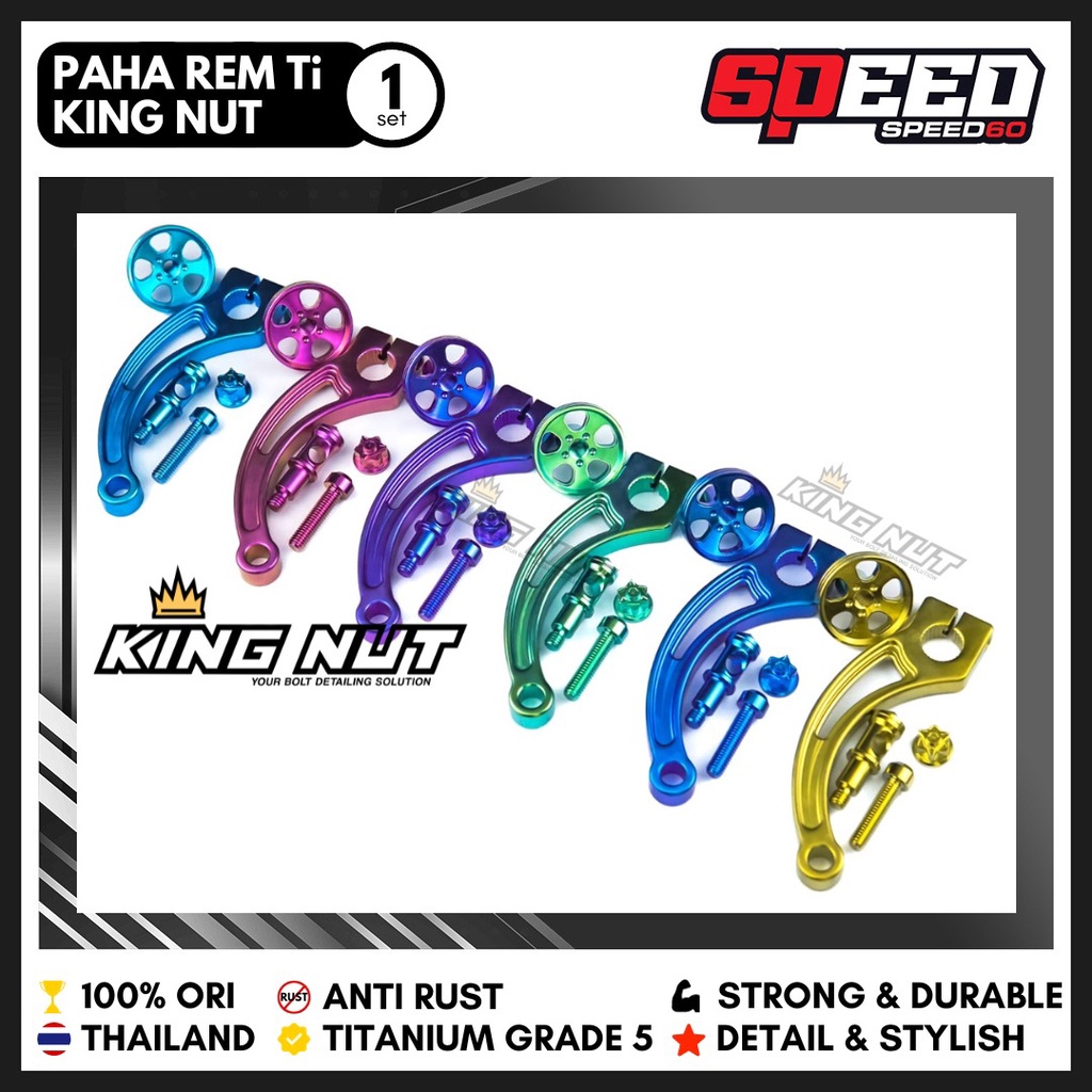 Paha Rem Universal Titanium Grade 5 Probolt Thailand King Nut Harga 1,328,500 rupiah*Gratis Ongkir