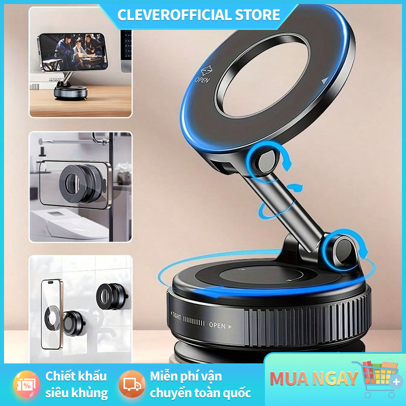 ⚡Miễn Phí Vận Chuyển⚡Giá đỡ điện thoại di động hút từ tính K007 360° Xoay cho gia đình và ô tô