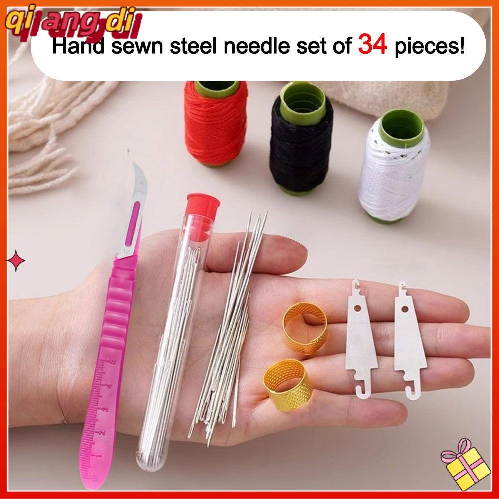 QIANGDI 6/25/34PCS Đa năng Bộ dụng cụ may vá với  trên cùng May dễ dàng  may chăn Di động Bộ  và chỉ dành cho may chăn