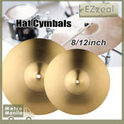 Brass Crash Cymbal Hat Cymbals Percussion Set - 8/12 Inch