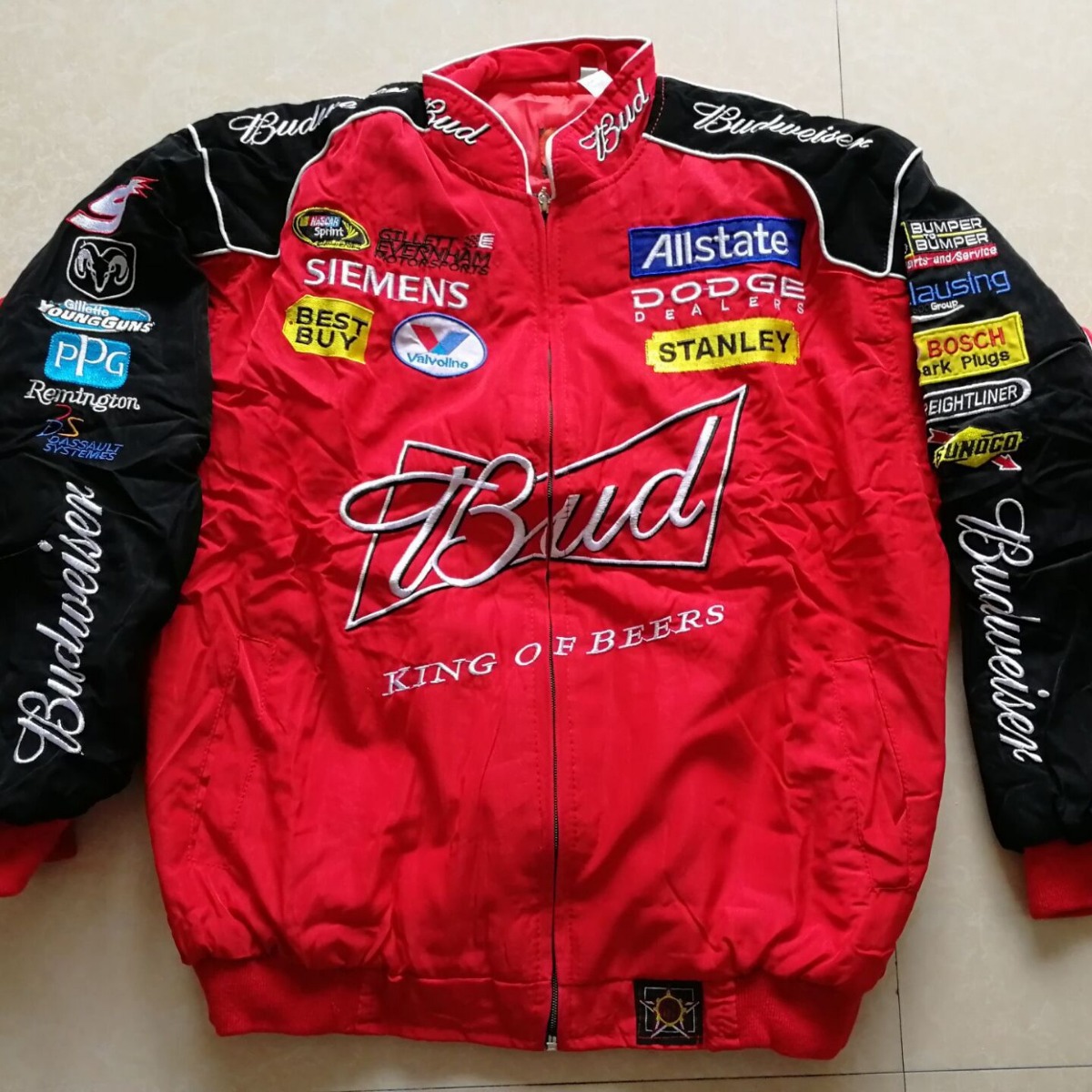 F1 Trang Phục Đua Xe Phong Cách Đại Học Phong Cách R Áo Khoác Thu Đông Áo Khoác Bông Áo Khoác Mặc Thường Ngày Thêu Toàn Bộ A073 A072