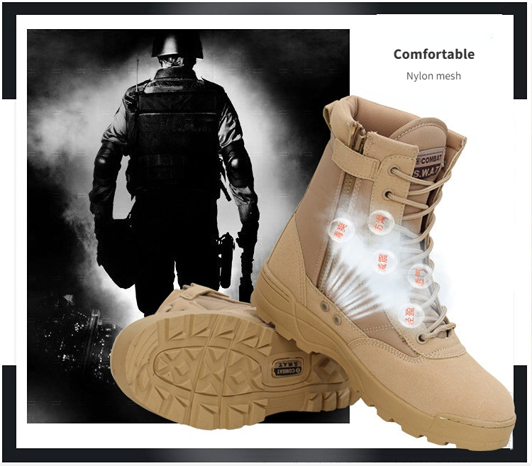 {UU61} FED【COD】Outdoor hiking boots, adult high-top tactical boots, combat training boots for milita