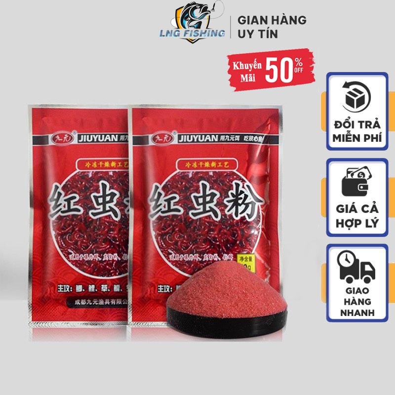 Bột trùng chỉ đỏ trộn mồi câu cá - chuyên chép và rô phi lng fishing