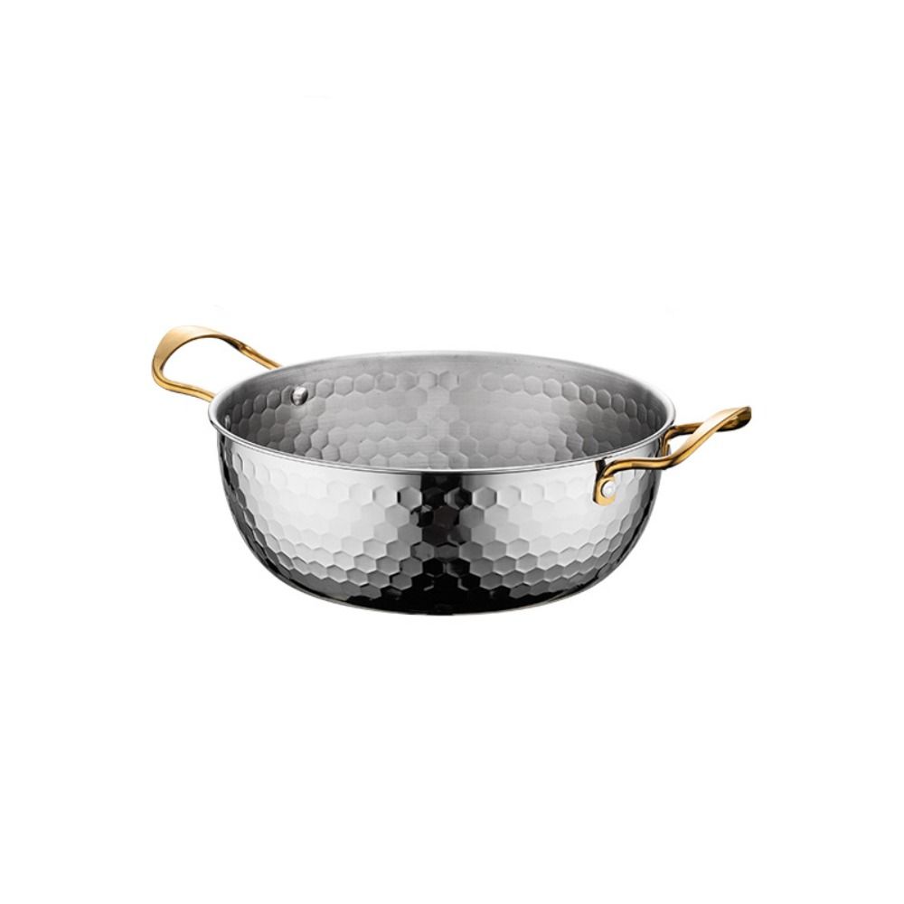 UYDG Hình búa Nồi Ramen Hàn Quốc Tay cầm đôi Có Nắp Bình sữa Dụng cụ nấu ăn Thép không gỉ Nồi súp Bếp cảm ứng - 9