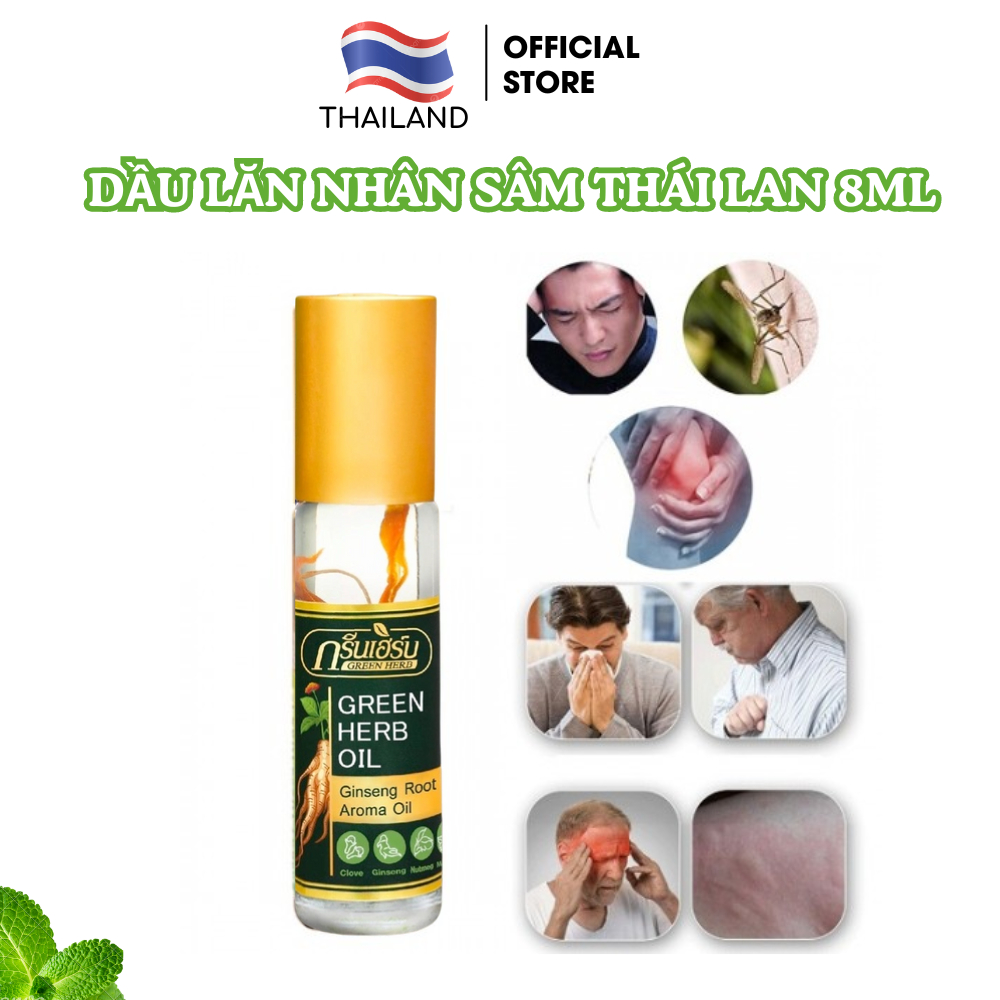 Dầu lăn nhân sâm thá¡ lan fata co's 8ml, dầu gió thá¡ lan, dầu thảo mộc