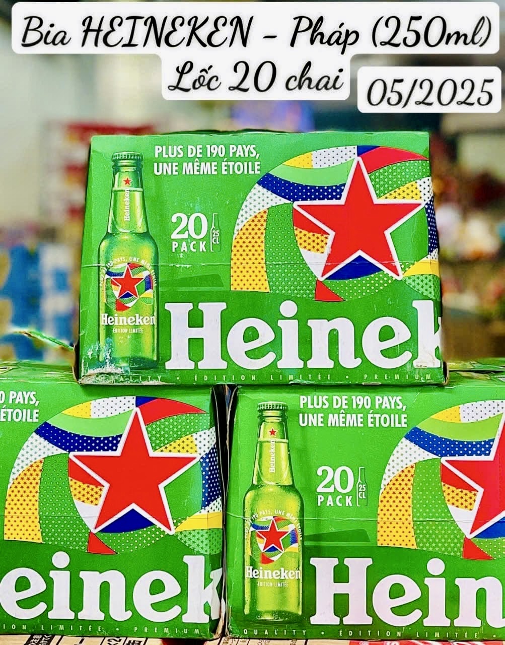 Bia Heineken Pháp thùng 20 chai NHẬP KHẨU PHÁP