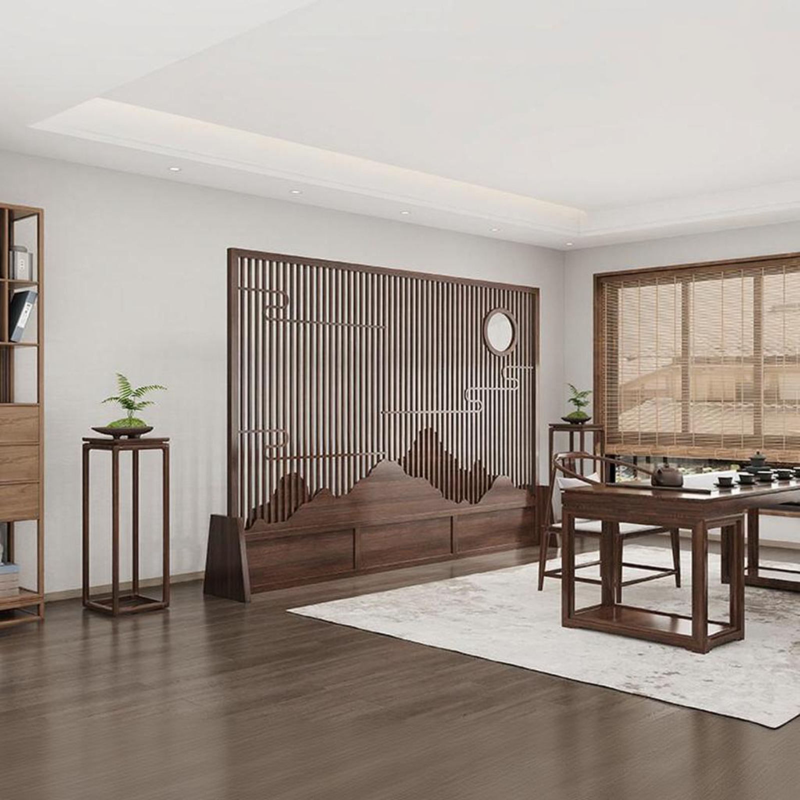 Room Divider, sturdy Wood Privacy Partition, Hollow-Carved Decorative Screen, Freestanding Panel for Living Room, Office, Entryway ราคา 35,029 บาท*ส่งฟรี