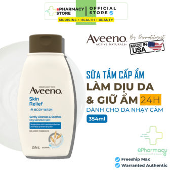 Sữa Tắm Aveeno Skin Relief Moisturizing Body Wash Làm Dịu Da Nhạy Cảm, Khô Ngứa 354ml