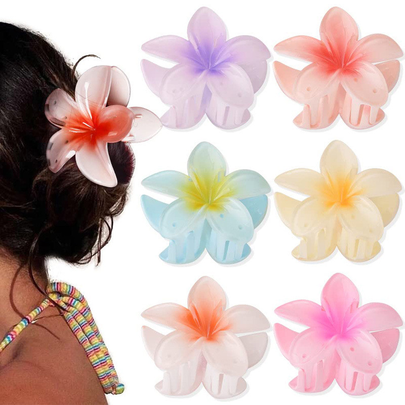 COCOJEWELRY Yi Mengling s Same Style Color Frangipani Hairpin Female