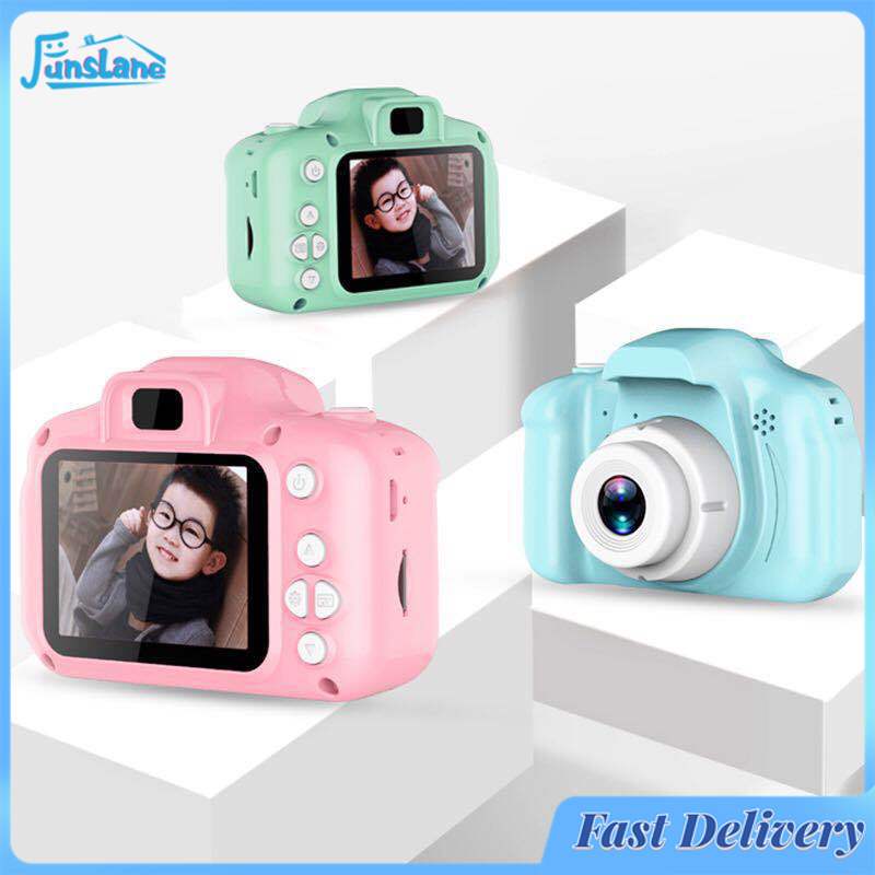 FunsLane Kids Digital Video Camera Mini Rechargeable Children Camera Shockproof 8mp Hd Toddler Cameras Child Camcorder ราคา 216 บาท*ส่งฟรี