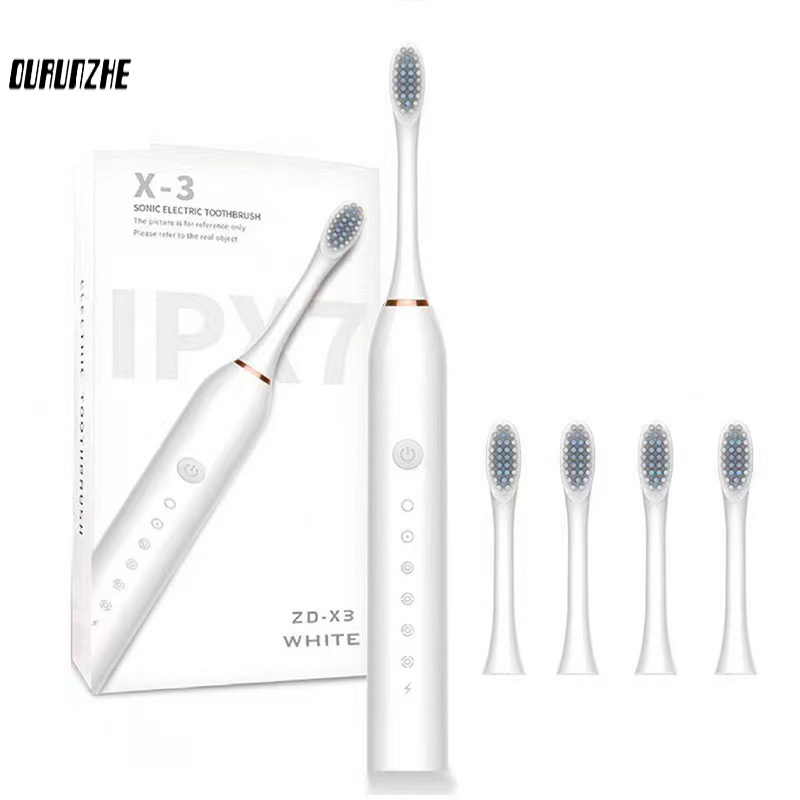 XIAOMIJIA Fully automatic electric toothbrush Adult children General soft bristle toothbrush Rechargeable six-speed automatic toothbrush ราคา 60 บาท*ส่งฟรี