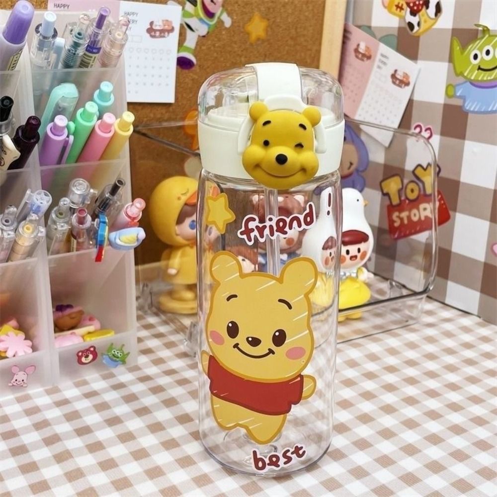 TEENIE WEENIE SPORTS Hoạt hình dễ thương Cốc có ống hút Miếng dán Sanrio Di động Cốc thể thao Chất lượng cao 400ml Chai nước - 2