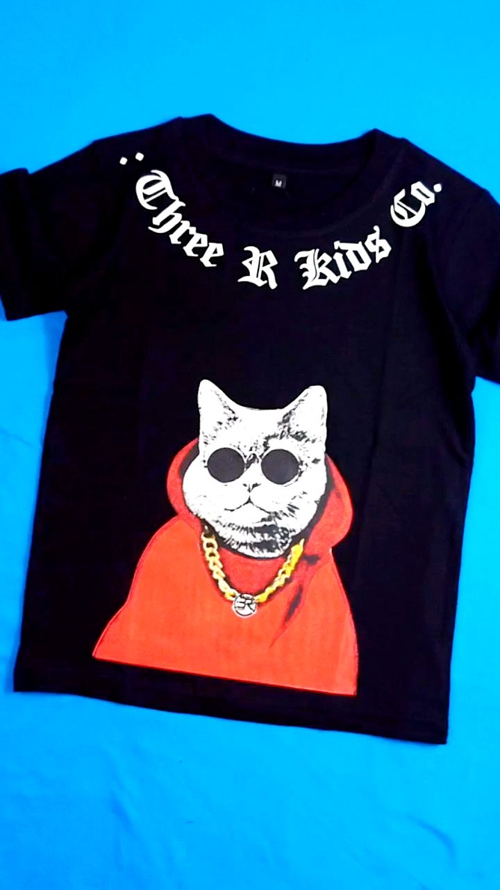 kaos baju anak distro kucing leher 3rkids