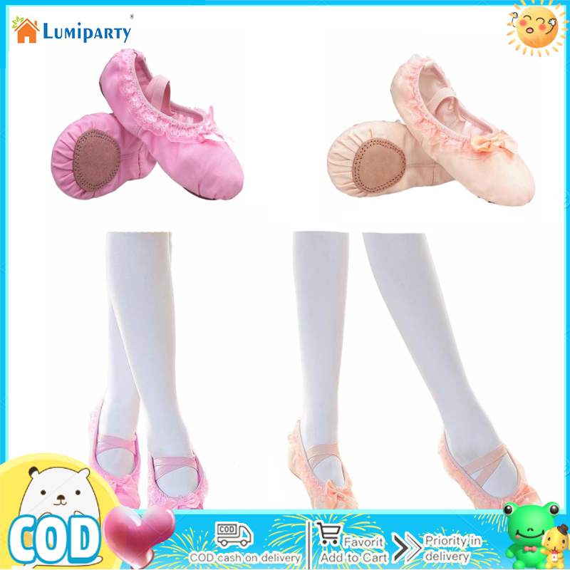 Ballet Shoes For Toddler Baby Girls Soft Cowhide Sole Dance Shoes Ballet Slippers Dance Practice Shoes ราคา 165 บาท*ส่งฟรี