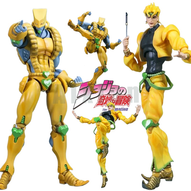 25cm JoJo của cuộc phiêu lưu kỳ lạ Anime con số kujo jotaro DIO ndo đứng PVC Hành động Hình sưu tập mô hình đồ chơi Kid GIF