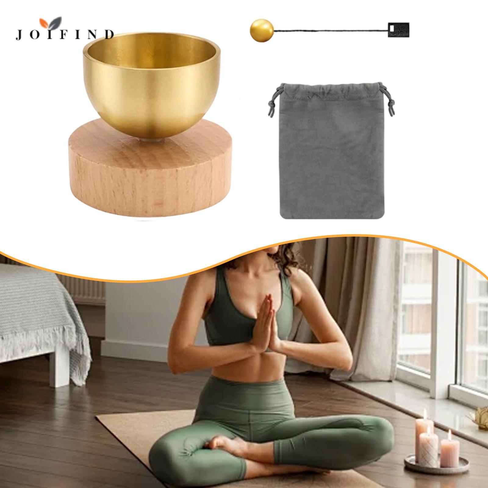 Homyl Mini Singing Bowl Set Compact Beautiful Sound and Look Sound Bowl Brass Spiritual Gift for Relaxation Self Regulation Meditation ราคา 376 บาท*ส่งฟรี