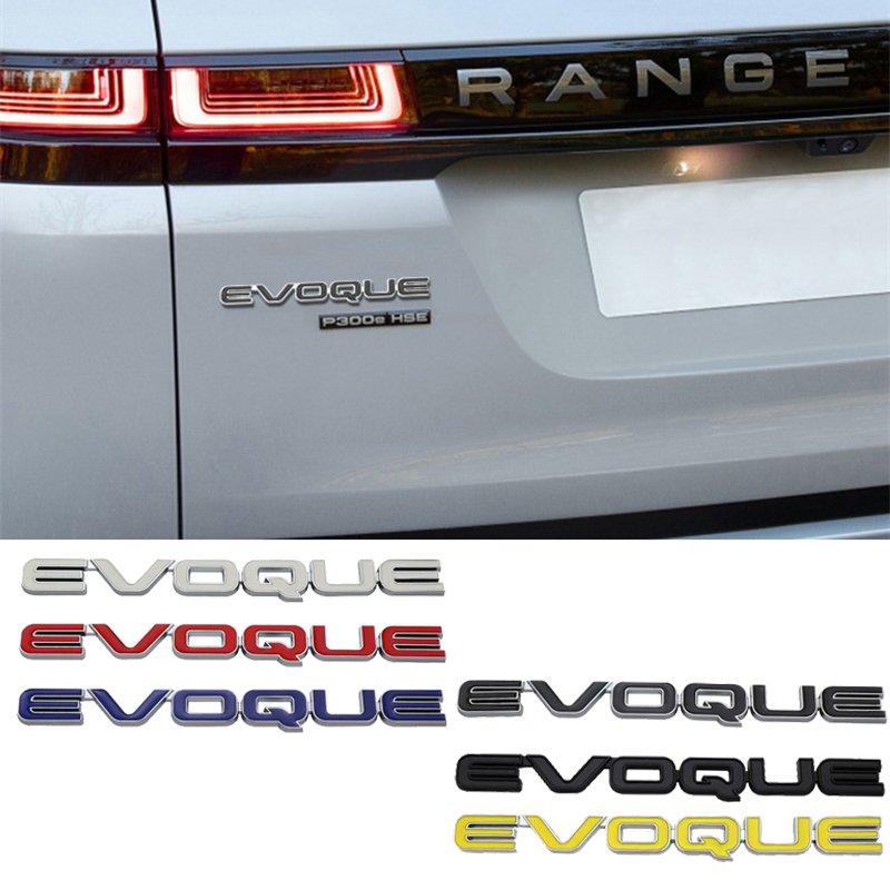 For EVOQUE Logo Car Sticker Fender Trunk Decal Emblem Automotive Tail Box