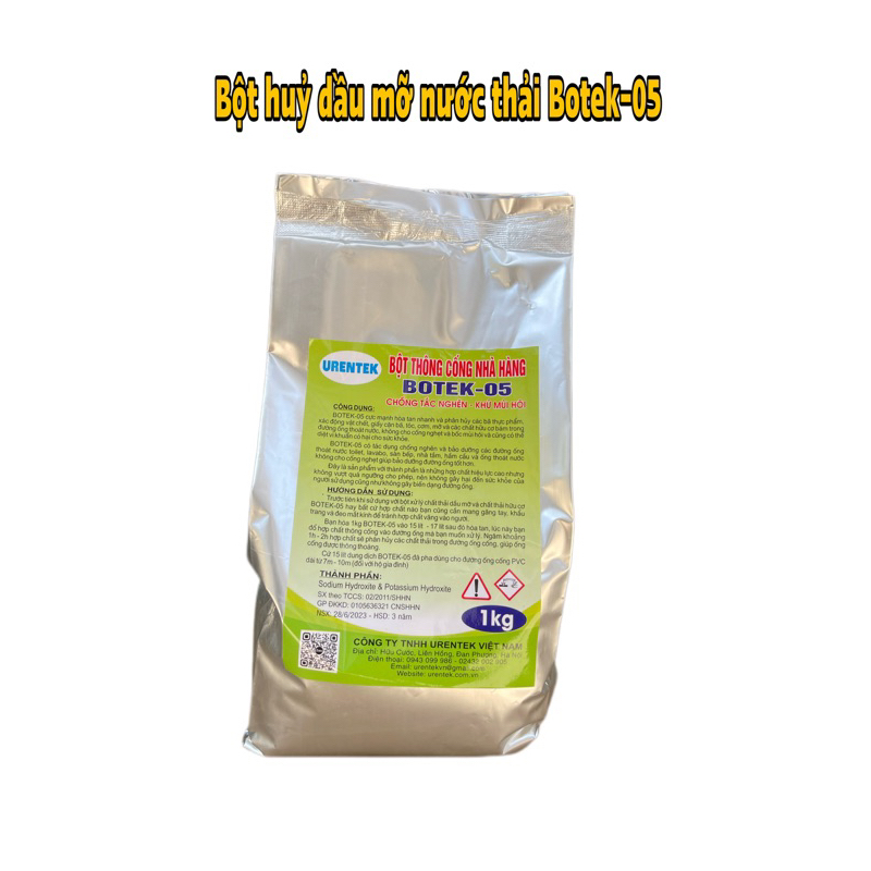 Bột phân huỷ mỡ cống Botek-05 giúp thông cống nghẹt