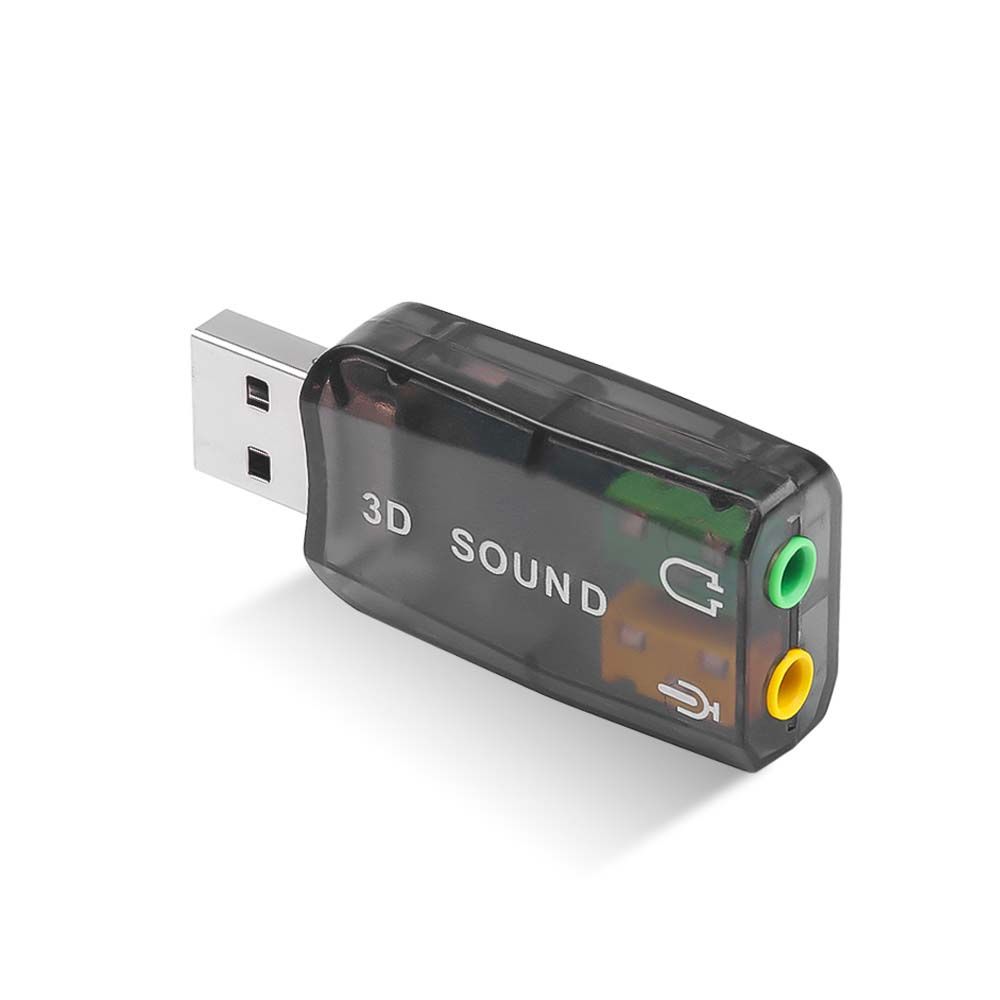 OFTBT External USB2.0 For Laptop Usb To 3.5mm Mic 3D Speaker Interface