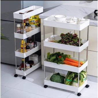 Kệ để đồ 4 tầng có bánh xe đa năng