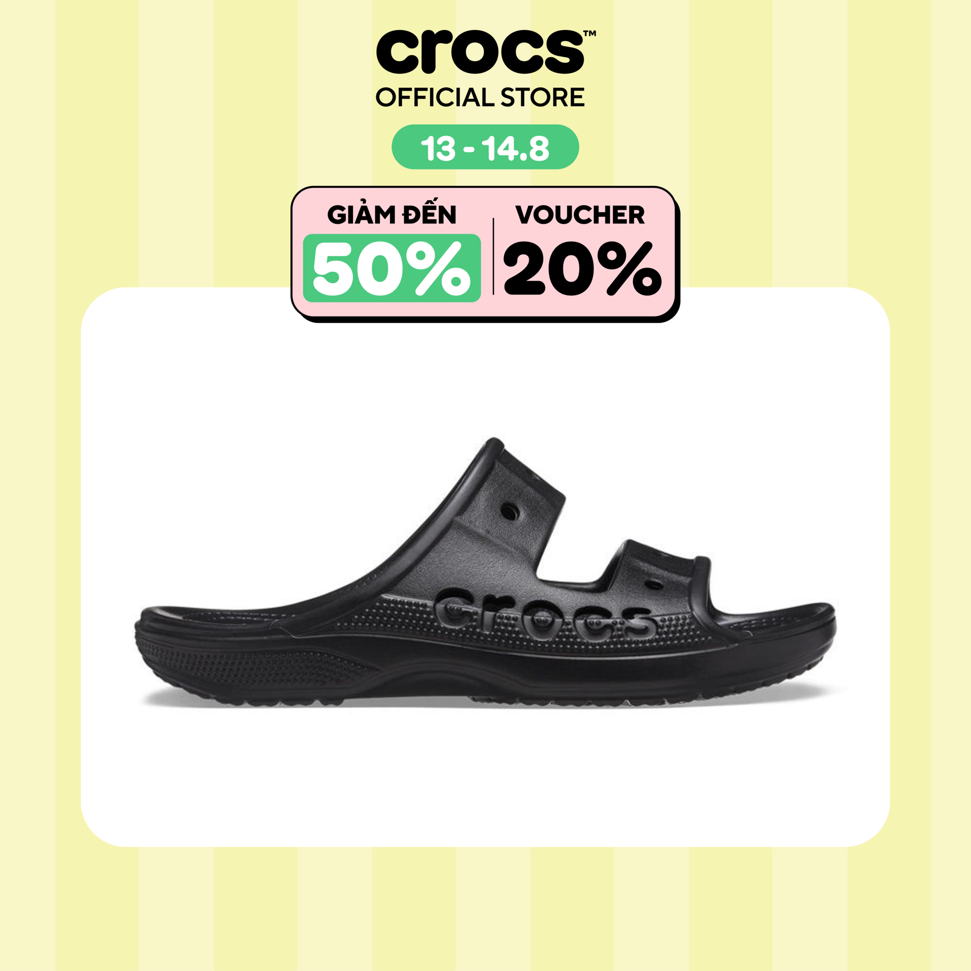 Dép Unisex Crocs Baya Black - 207627-001