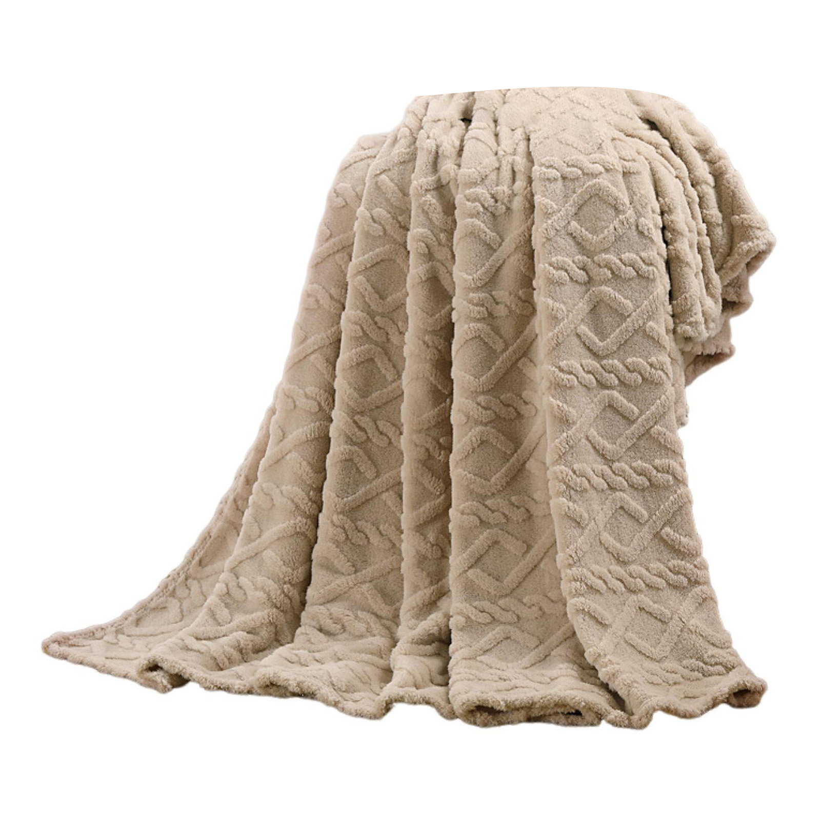 Bdzl Polyester Ném giường ấm cúng Trang Trí Nội Thất Chăn Ấm Cúng chăn sang trọng họa tiết hình thoi