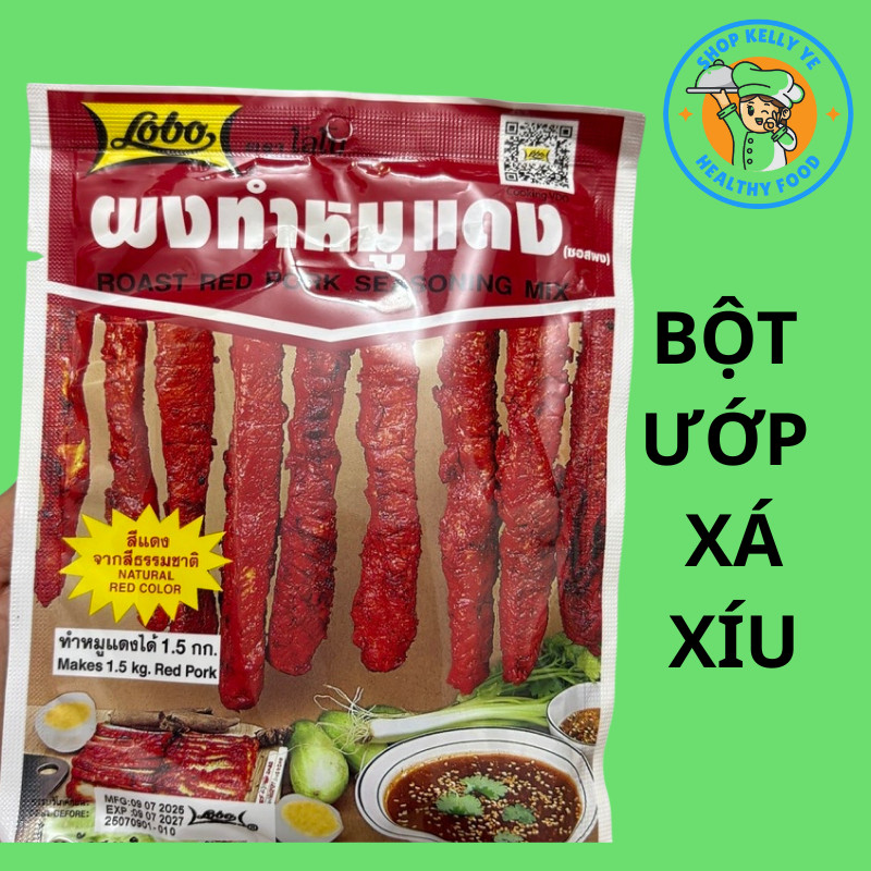 Bột gia vị làm xá xíu, bột ướp thịt nướng thơm ngon lên màu đẹp hiệu Lobo Thái Lan (gói 100g) - Shop kellyye