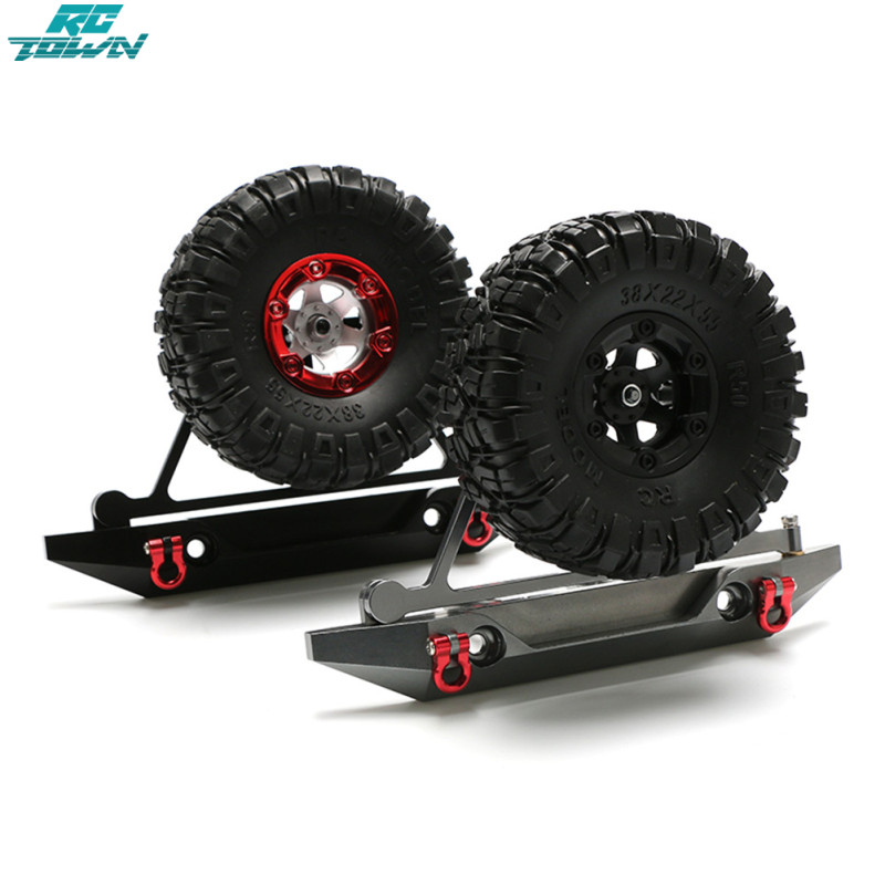 RC Axail SCX10 Rear Bumper Spare Tire Rack Winch Hook for 1 10 RC Crawler