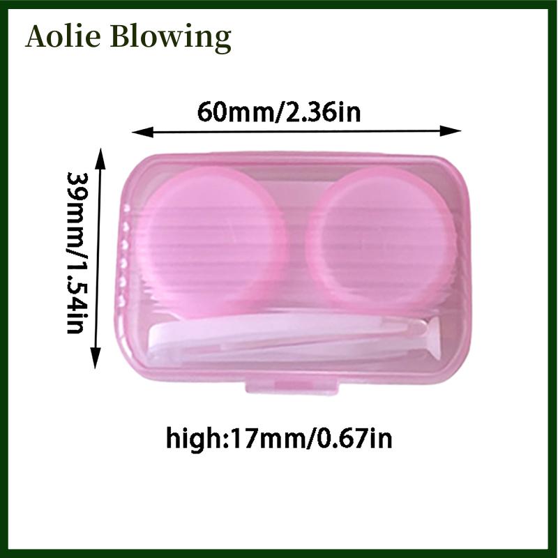 Aolie Liên hệ với ống kính Hộp ngăn chặn rò rỉ ống kính trong suốt bao gồm container liên hệ với ống kính chủ đồng hành hộp chăm sóc hộp di động du lịch