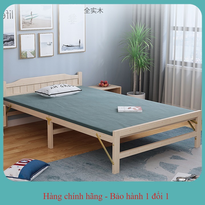 Giường gỗ thông gấp gọn không cần lắp đặt - Giường gỗ xếp gọn - Giường gấp đôi -  5 kích thước - kèm ảnh thật từ khách hàng